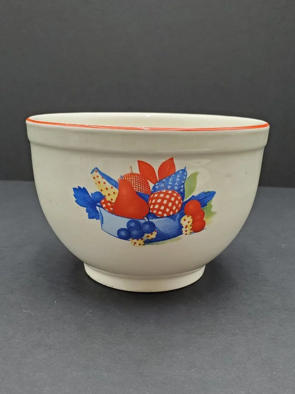 Universal Potteries Calico Fruit Round Refrigerator Dish Lidded Bowl Fridgie